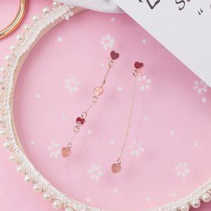 ✨NEW!✨ ~❤️ Red & Pink Heart Drop Earrings! ~❤️